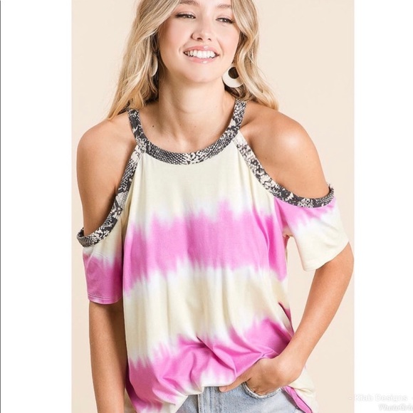 New!clearance Tie Dye Jersey Knit Snakeskin trim - Picture 7 of 7